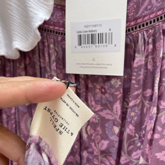 ❌SOLD❌ Spell Dahlia Mulberry Dress - Picture 7 of 8